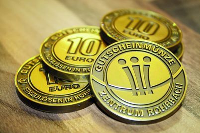 Gutschein münzen für Rohbarch